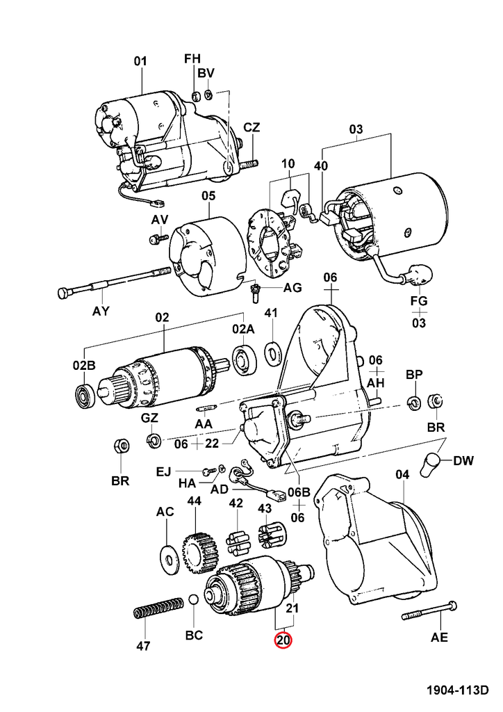 BENDIX DE ARRANQUE 12V