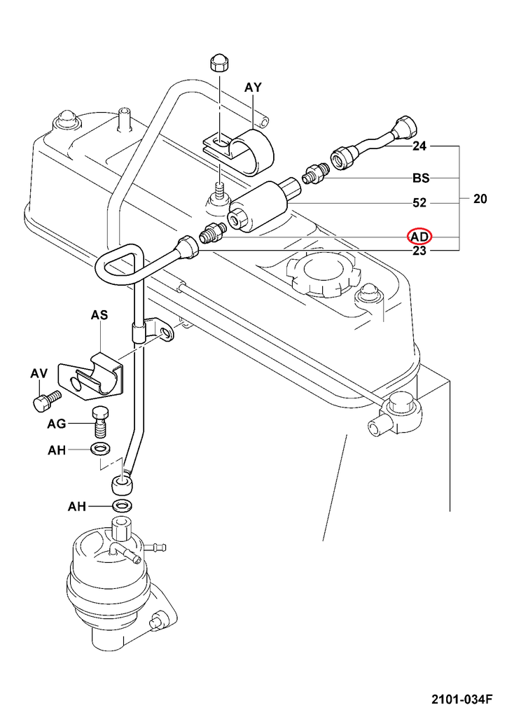 UNIÓN VÁLVULA SOLENOIDE GASOLINA