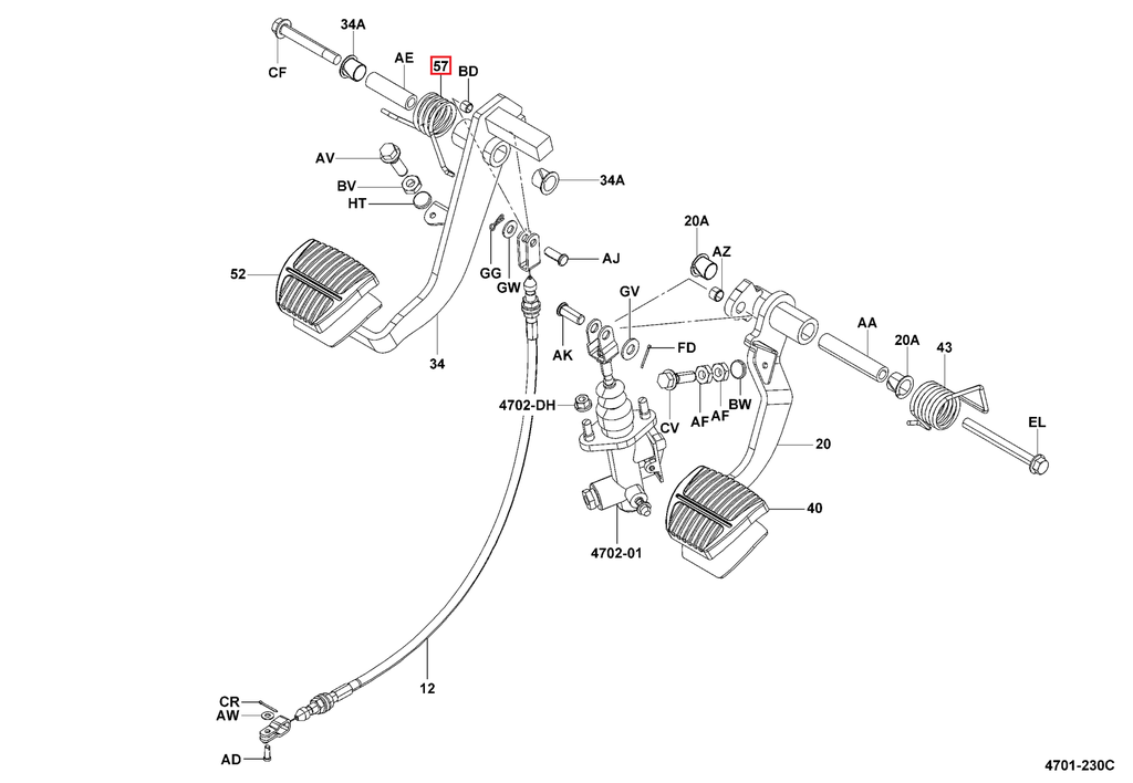 RESORTE PEDAL NEUTRALIZADOR SERIE 8