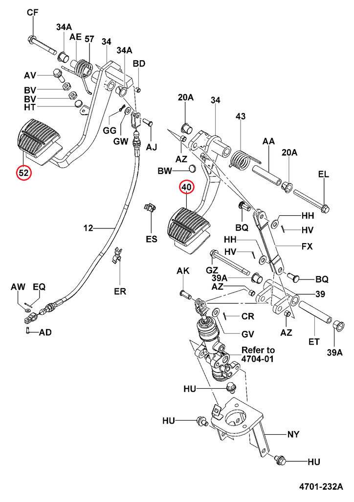 GOMA PEDAL DE FRENO